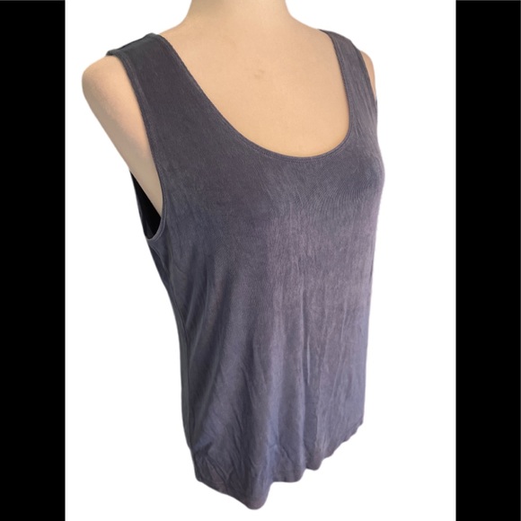 Chicos Travelers size 2 steel blue tank top size 12-14 - Picture 3 of 8